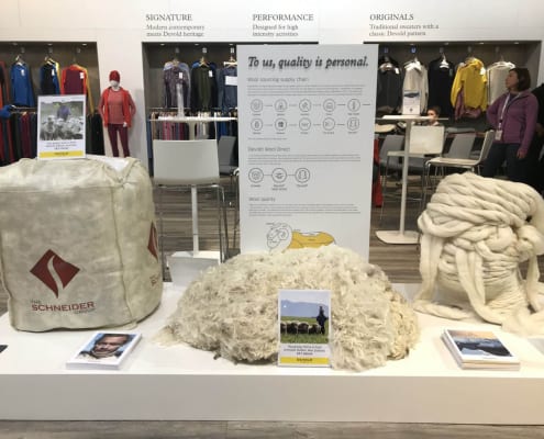 Devold Stand at ISPO 2019 with Schneider Wool Bale